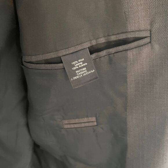 J. Crew Thompson Wool Sport Coat Men Size 40S Blue 2 Button Blazer Classic Retro - Picture 7 of 10